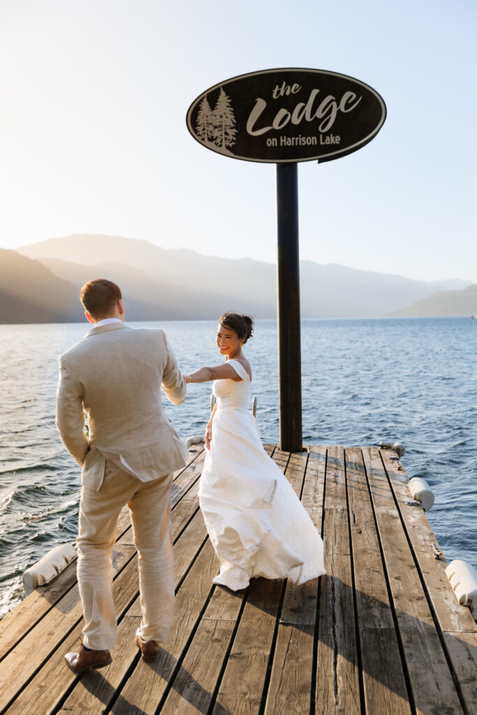 The lodge on harrison lake wedding photographer